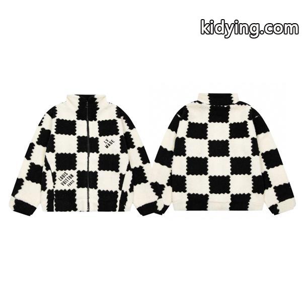 LOUIS VUITTON ルイヴィトン コピー 話題独占 2026新作 チェッカー柄 ボア素材 防寒アウター-1