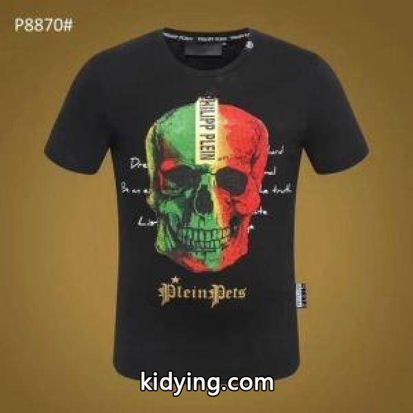 夏の注目2019ブランド新作 Tシャツ/ティーシャツ 今や定番アイテム好評品 フィリッププレイン PHILIPP PLEIN 2色可選_フィリッププレイン PHILIPP PLEIN_ブランド コピー 激安(日本最大級)-1