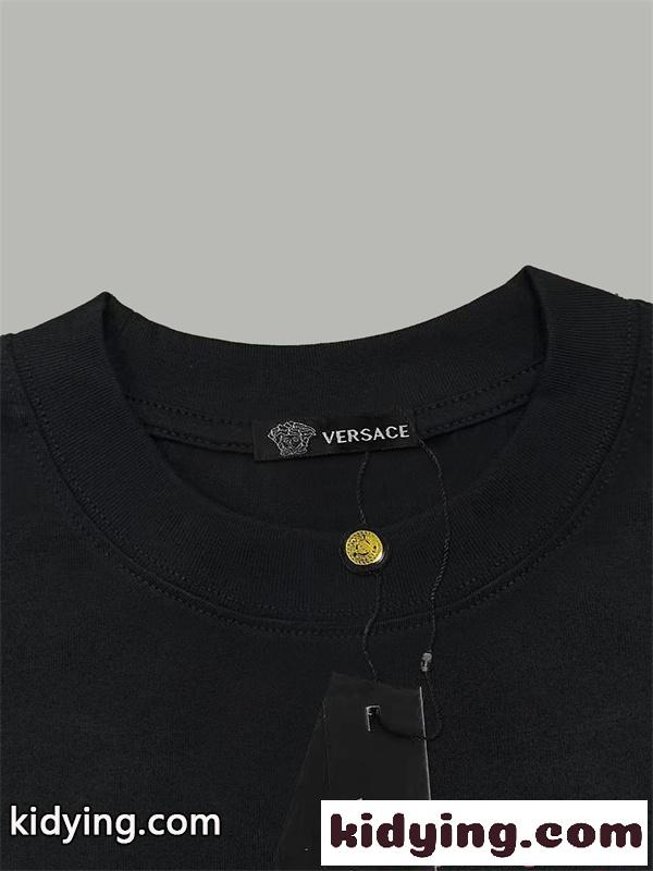 ロゴTシャツ メンズ 半袖 クルーネック お洒落 トレンド VERSACE ヴェルサーチ コピー-3