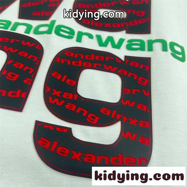 Alexander wang プリント アレキサンダーワン コピー Tシャツ 重ねロゴデザイン 韓国ストリート オーバーサイズ-6
