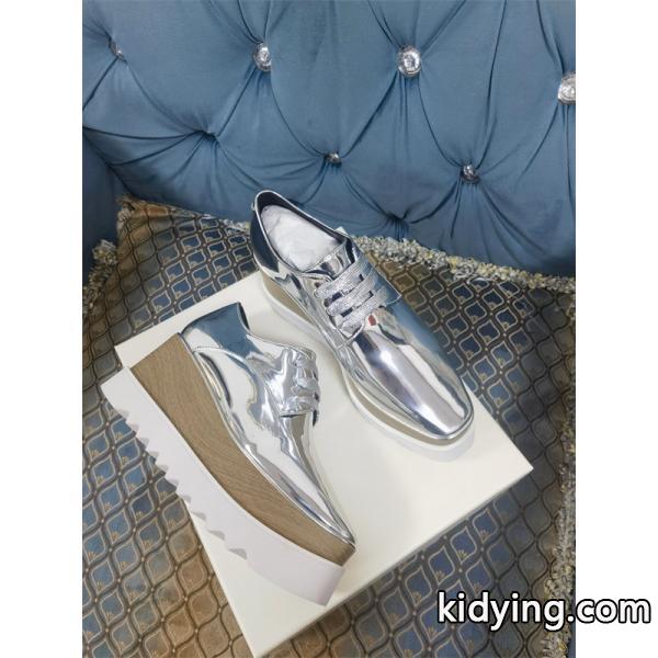 2026新作 メタリック 厚底シューズ シルバー ユニーク シック STELLA McCARTNEY ステラマッカートニー コピー-0