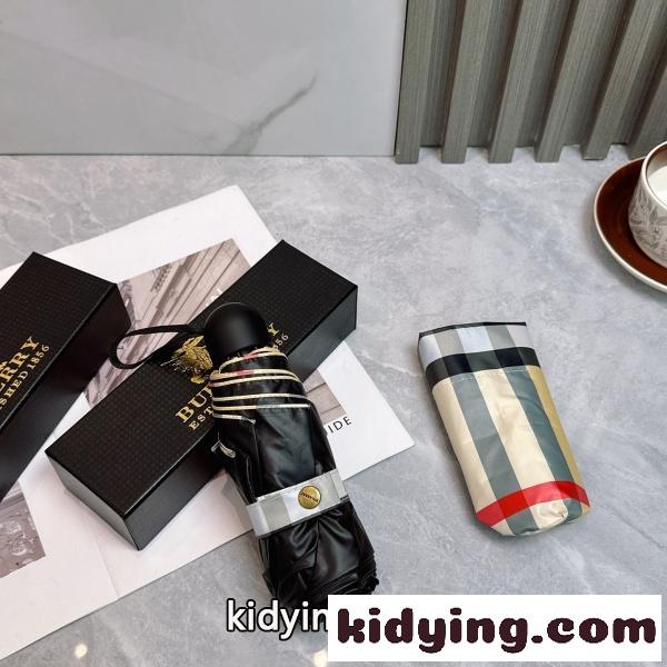 2026新作 BURBERRY 激安 バーバリー 折りたたみ傘 晴雨兼用 五つ折り 全自動 UVカット 軽量 チェック柄 ギフトBOX付き-8
