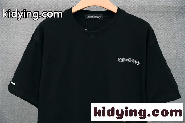 半袖Tシャツ メンズ CHROME HEARTS シンプルロゴ クロムハーツ 偽物 無地系 ストリート 着回し万能-2