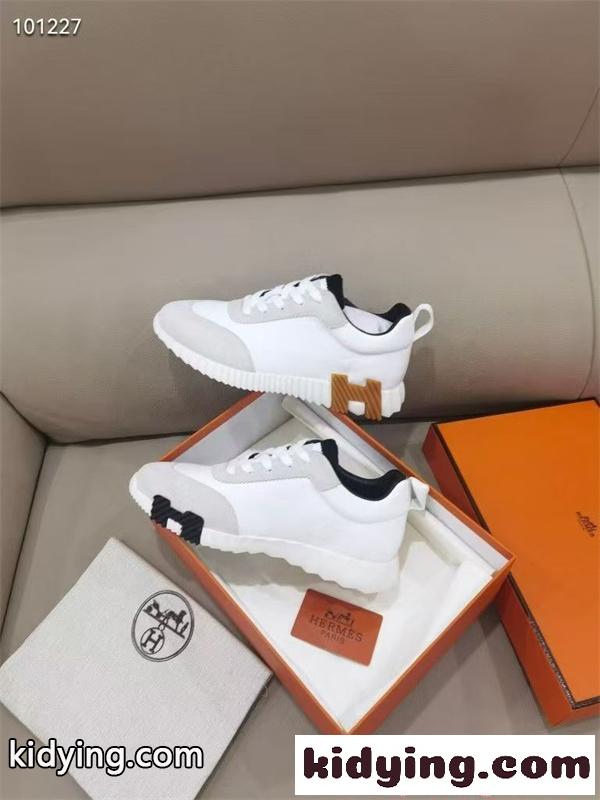 エルメス コピー スニーカー メンズ レディース 通気素材 HERMES クッションソール カジュアル-5