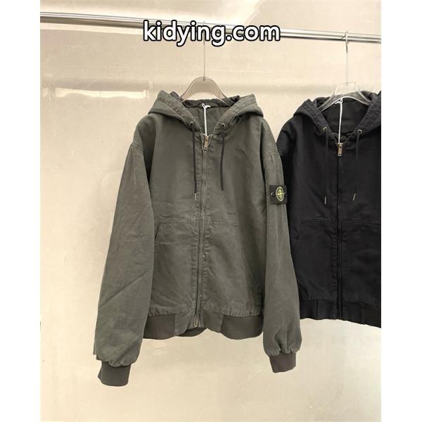 秋冬 厚手コットン ダークカラー  防寒 フーデッド STONE ISLAND ストーンアイランド コピー ジャケット-4