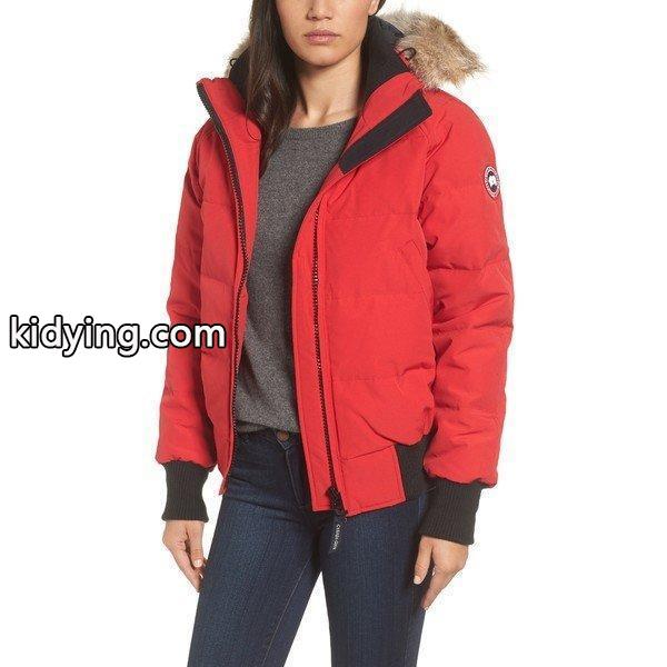 カナダグース ジャケット・ブルゾン アウター レディース Canada Goose Savona Bomber Jacket with Genuine Coyote Fur Trim Red :36-r1ov1xoy97-11f7:asty-shop2 - 通販ショッピング-0