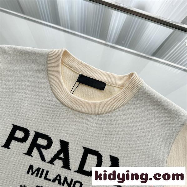 注目度MAX 高級質感 柔らか着心地 PRADA プラダ コピー ニットセーター メンズ 長袖-2