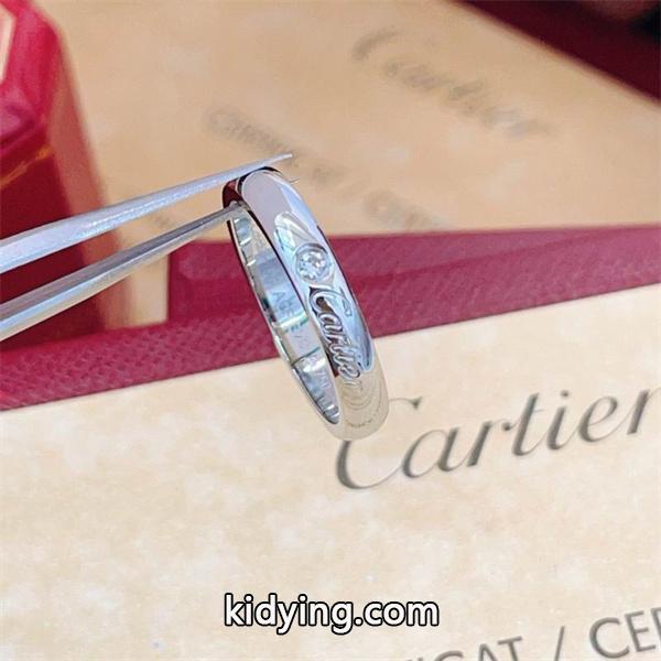 ペア映え演出 ワンポイントストーン リング 上質 Cartier カルティエ コピー-7