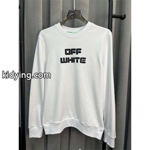 着回し抜群 ブラック オフホワイト セーター Off-White コピー 2025秋冬定番ベーシック 数量限定 大ロゴプリント-2