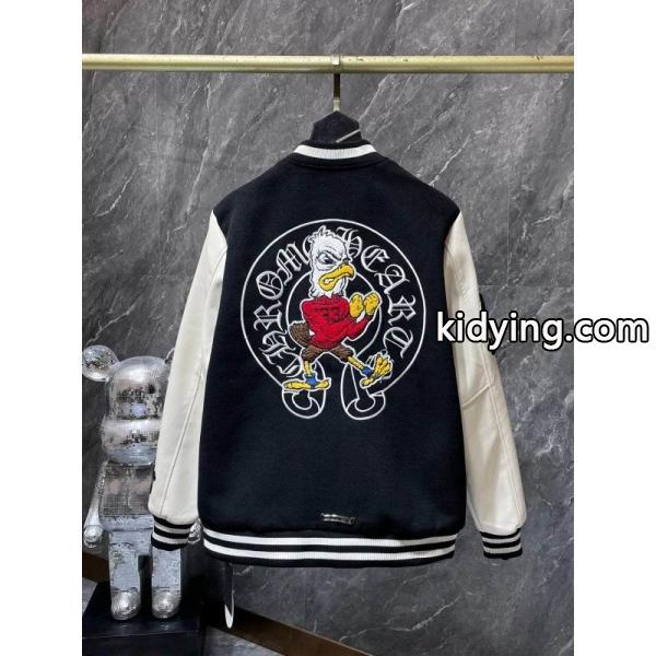 お洒落人気☆☆Chrome Hearts Cross Patch Varsity Jacketクロムハーツジャケットコピー2025-2026秋冬上品-0