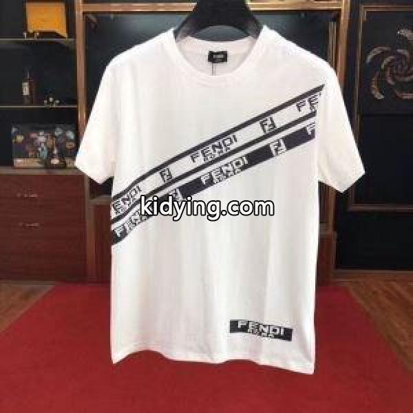 2019SSの人気トレンドファッション フェンディ FENDI 一気にオシャレ上級者 半袖Tシャツ 優しげな高級人気色 2色可選 着やすい色味_フェンディ FENDI_ブランド コピー 激安(日本最大級)-0