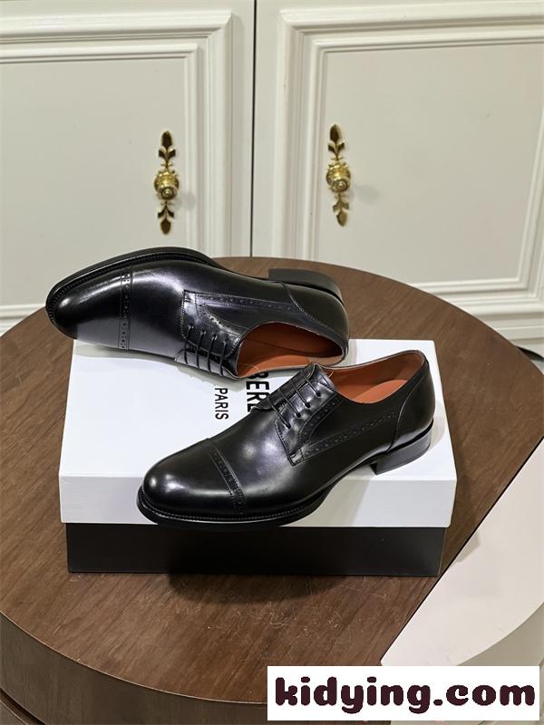 高級 本革 レースアップ ドレスシューズ Berluti ブラック 内羽根 ビジネス ベルルッティ コピー-1