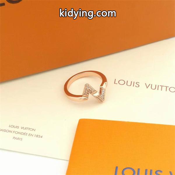 イニシャルアクセント スリムバンド  ルイヴィトン ユニセックス コピー指輪 LOUIS VUITTON-6