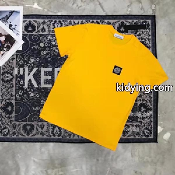 お手頃な人気ブランド STONE ISLAND ストーンアイランド 半袖Tシャツコピー 多色展開 シンプルなロゴパッチ-0