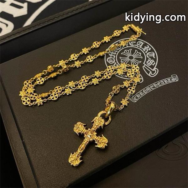 新作限定 ゴールド CHROME HEARTS クロムハーツ コピー ネックレス 人気集中 ストリート-5