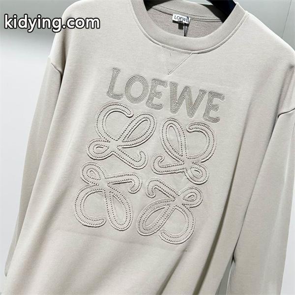 2025秋冬限定モデル LOEWE ロエベ コピー 立体ロゴ パーカー 上質ベージュトーン-0