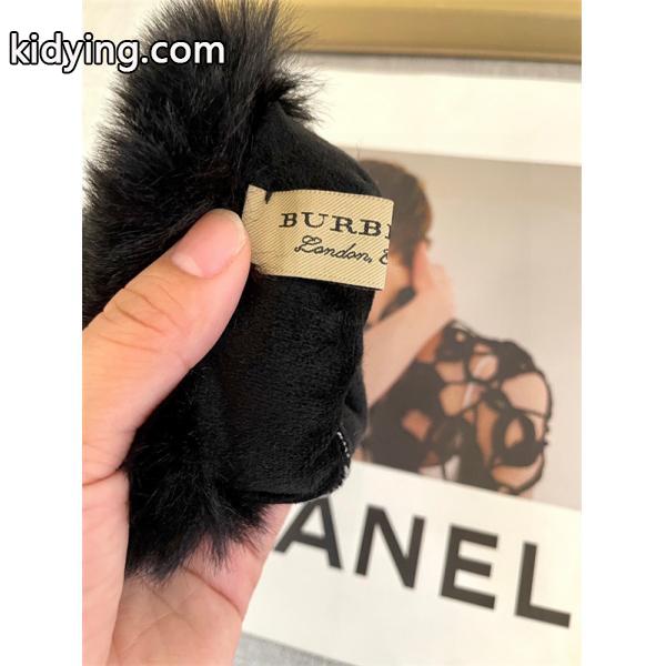 注目小物 防寒重視 グレー チェック グローブ ファートリム 上品 BURBERRY バーバリー コピー-4