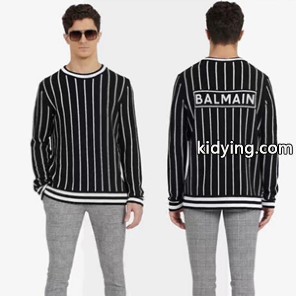 BALMAIN バルマン スーパーコピー セーター メンズ ストライプ 一味違った魅力を放ち 素敵秋冬定番-0