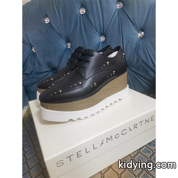 STELLA McCARTNEY ステラマッカートニー コピー 2026新作 厚底レースアップ ブラック モダン クール-7