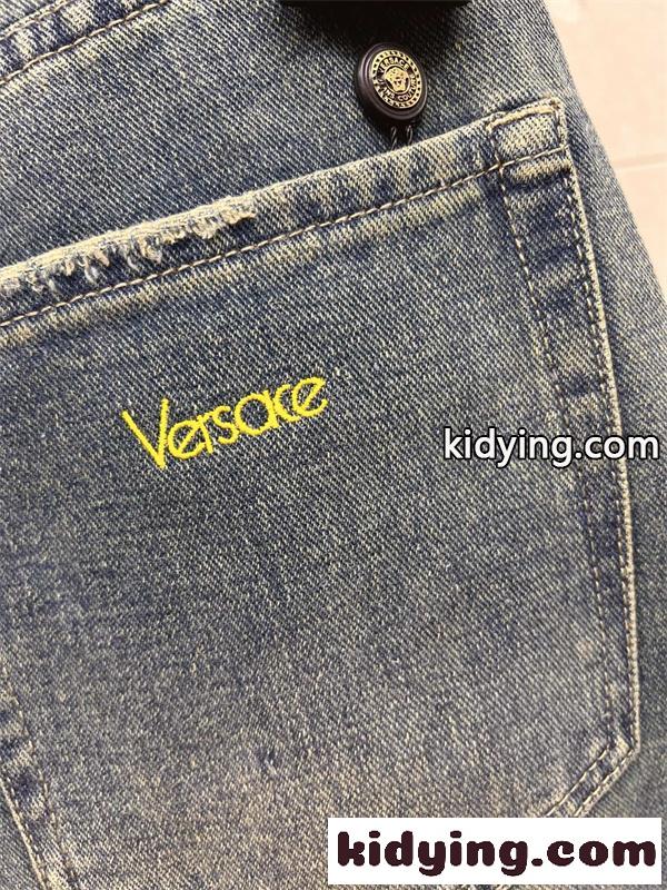 プレミアムデニム ストリートラグジュアリー 上質コレクション VERSACE ヴェルサーチ コピー デニムパンツ 定番アイテム-9