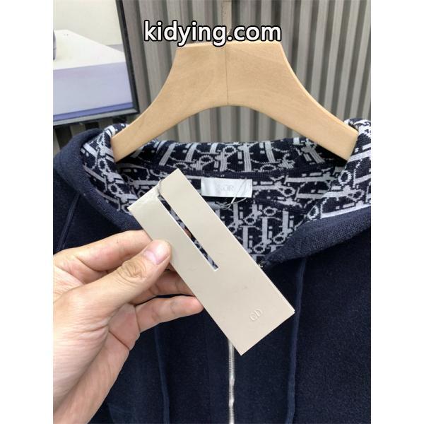 トレンド ジップパーカー ネイビー メンズ モード系 DIOR ディオール コピー-4