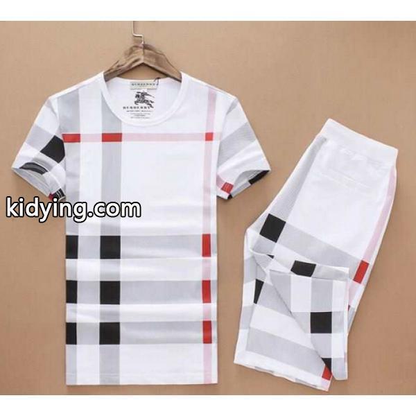 絶大な人気を誇る 2015春夏 BURBERRY バーバリー 偽物 半袖Tシャツ 上下セット 2色可選_半袖Tシャツ_メンズファッション_スーパーコピーブランド激安通販 専門店-0