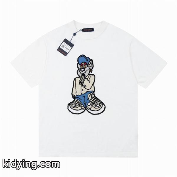 汎用性が高いLOUIS VUITTONルイヴィトン通販可愛いJerryプリントクルーネック半袖Tシャツコピー-0