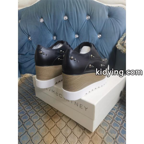 STELLA McCARTNEY ステラマッカートニー コピー 2026新作 厚底レースアップ ブラック モダン クール-0