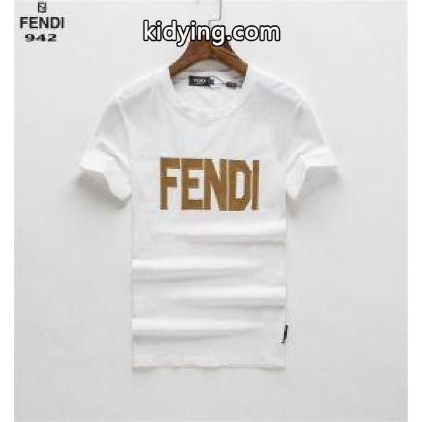 フェンディ コピーFENDI新作入荷定番人気アウトドアシーン動きやすいプリントtシャツブラックホワイト合わせやすい-1