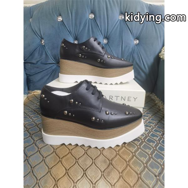 STELLA McCARTNEY ステラマッカートニー コピー 2026新作 厚底レースアップ ブラック モダン クール-1