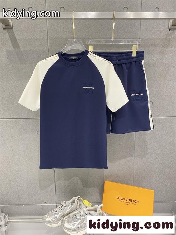 2026ss☆☆ルイヴィトン2点セットコピー LOUIS VUITTONクルーネックメンズ ストリート トレンド 夏-1