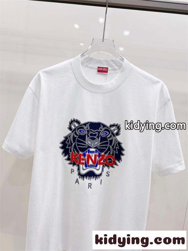 フロントロゴ コットンカジュアル 存在感抜群 KENZO ケンゾー コピー 半袖Tシャツ グラフィック-4