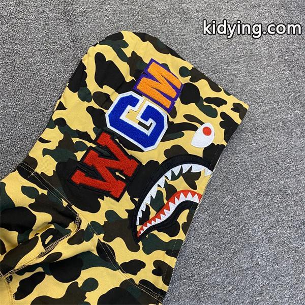 BAPE スーパーコピー 秋冬ストリートトレンド 定番 カモフラージュ シャーク 連帽 ジップアップ ベイプ-4