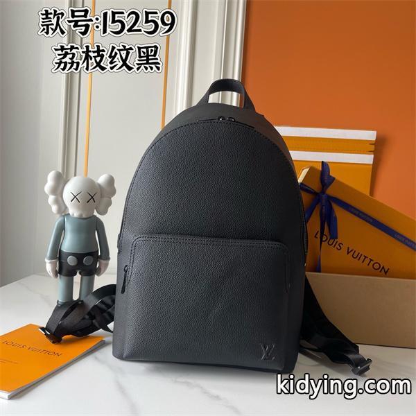 ライチ革ブラック Louis Vuitton バックパック ルイヴィトン コピー 15259 ユニセックス 実用-0