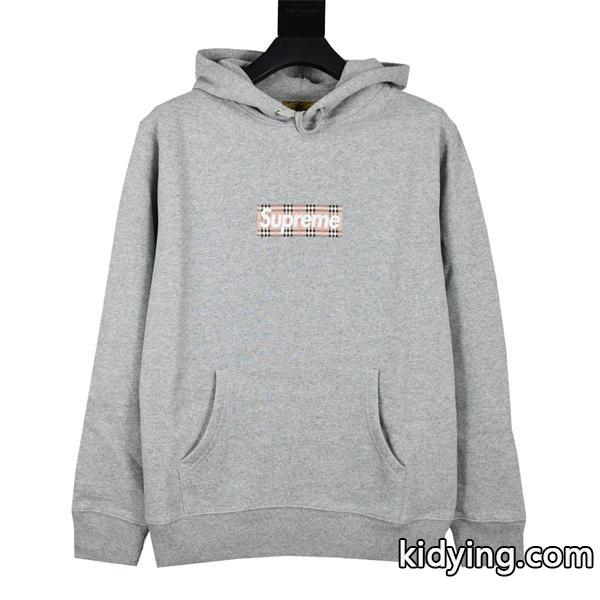Supreme 22ss Week3 x Burberry BOX LOGO HOODED Sweatshirt シュプリーム パーカー マリファナの葉 ジャージ ファッション-0