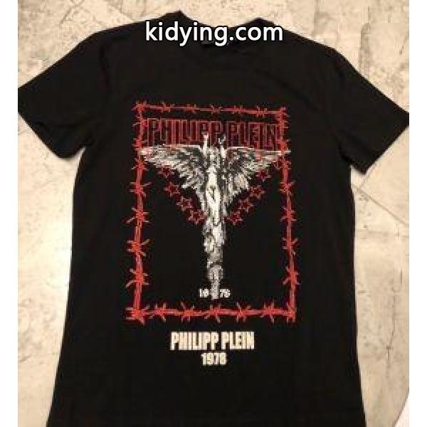 男女兼用フィリッププレインコピー PHILIPP PLEIN超人気専門店のプリントクルーネック半袖Tシャツ-3