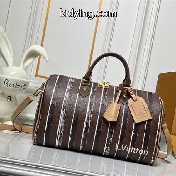 注目 高級仕立て ストライプ 大容量 LOUIS VUITTON ルイヴィトン コピー ボストンバッグ-0