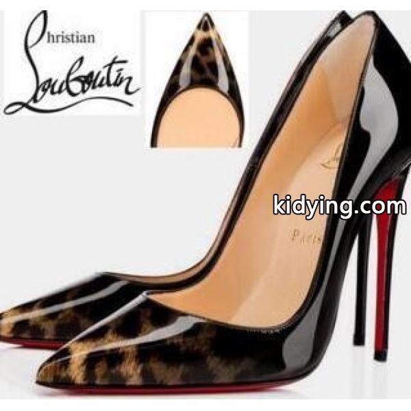 女子力アップルブタンパンプスコピーCHRISTIAN LOUBOUTINレディースエナメルカモフラージュ柄ハイヒール通勤パーティー-0