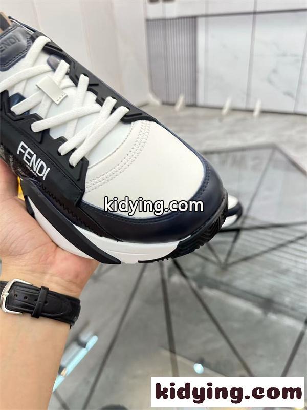 厚底ソール トレンド感 FENDI フェンディ スーパーコピー スニーカー マルチカラー レザー コンビ-5