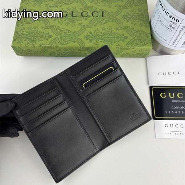 グッチ コピー 名刺入れ GGキャンバス ブラック シルバーGGロゴ 高品質 シンプル GUCCI-1