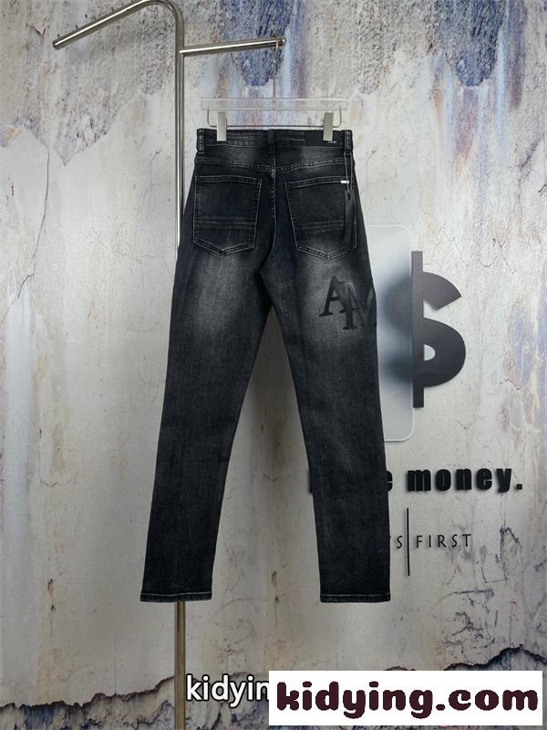 ブラック デニム アミリ コピー ダメージ加工 ストレッチ素材 AMIRI 細身シルエット ストリート-1