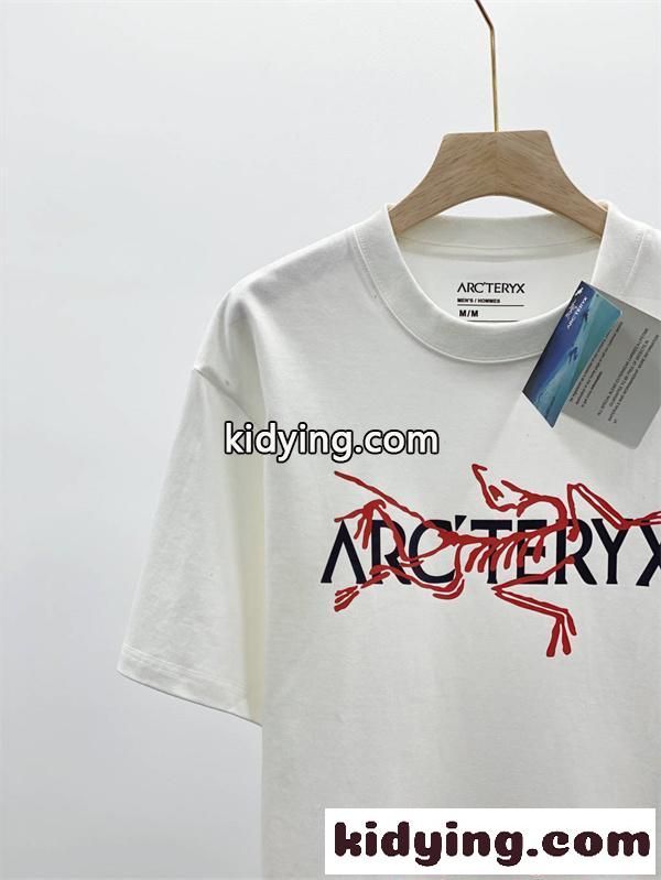 ARCTERYX アークテリクス コピー ホワイト ネイビー配色 プリント 半袖Tシャツ 軽やか素材 ストリート-6