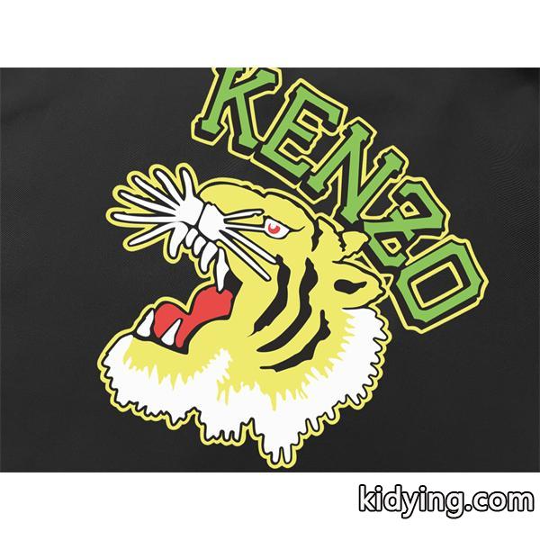ケンゾー ブラック タイガー柄 × KENZOロゴ ジャケット コピー 2025秋冬コーデ ダイナミックな トレンド-5