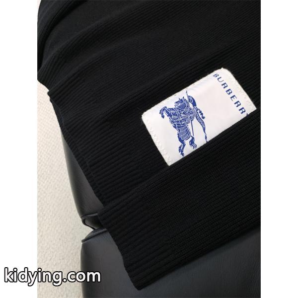 定番人気 秋冬クラシック ブラック クルーネック BURBERRY バーバリー コピー ニット セーター-5