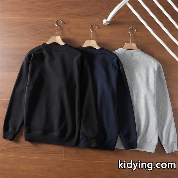 ブラック × ネイビー × グレー 円领 スウェット ポロラルフローレン POLO RALPH LAUREN 偽物 秋冬日常 シンプル ユニセックス-1