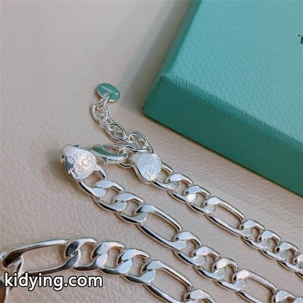 Tiffany&Co ティファニー コピー 立体バランス 洗練構成 ダブル チェーン ネックレス-5