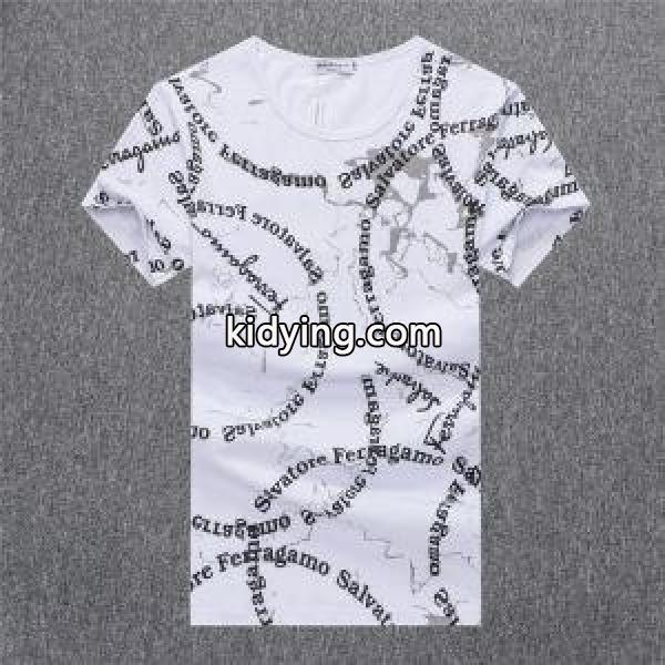 超激得品質保証ファッションデイリー流行りtシャツフェラガモ コピーFERRAGAMO着回しの効く黒白オレンジ-2