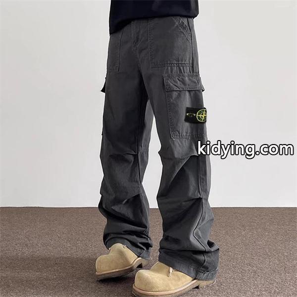 都会派 立体裁断 カーゴパンツ グレートーン 重厚 STONE ISLAND ストーンアイランド コピー-0