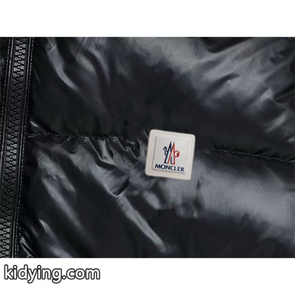 MONCLER ブラックダウン スクエアロゴ 秋冬ファッショナブル モンクレール コピージャケット トレンディ-1