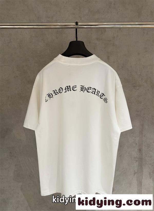 Tシャツ 半袖 ポイント ビッグシルエット ブラック シンプル CHROME HEARTS クロムハーツ コピー-3